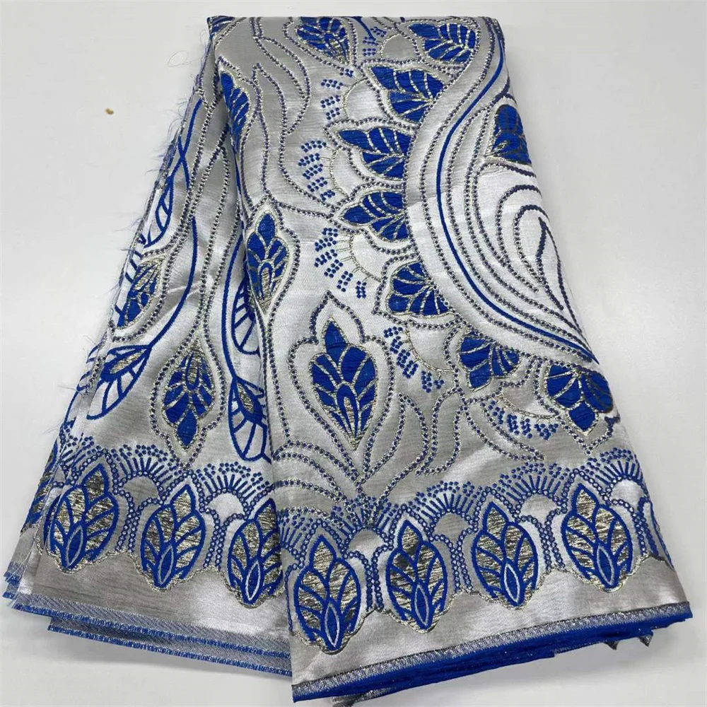 

Latest Fashion African Brocade Jacquard Lace Fabric 2023 High Quality Nigerian Gilding Lace Fabric For Party Dress Sewing RC1105