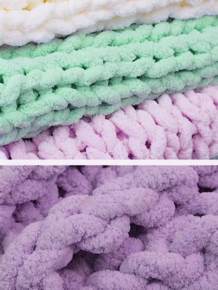 Description Picture 6 of itemThick Ice Strip Wool Good Looks Sausage Yarn Soft Finger Knitted Blanket Cat Nest Thread Hook Bag Seat Cushion