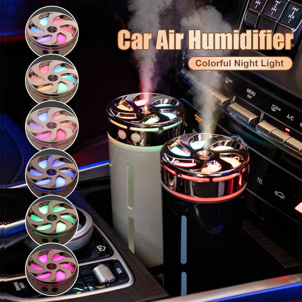300ml Car Air Humidifier USB Rechargeable Wireless Air Freshener With Colorful Night Light Aroma Diffuser For Car Home Office