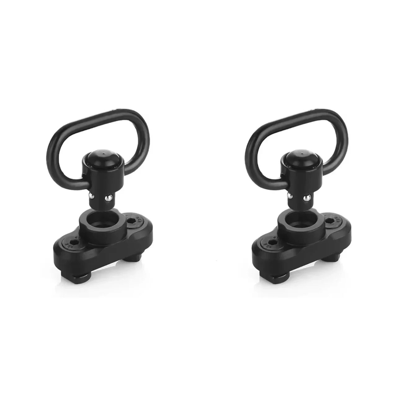 QD Sling Swivel Adapter Rail Mount with Push Button and Metal Strap Loop