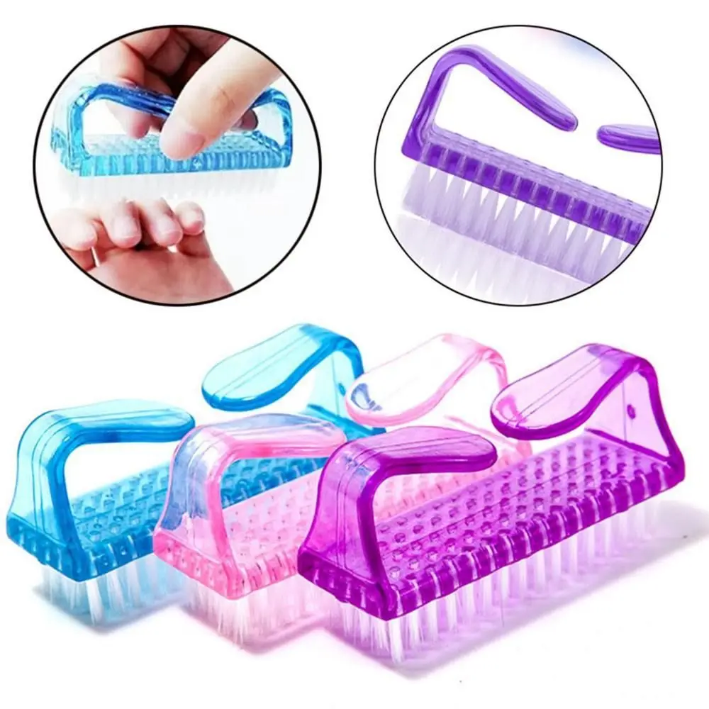 

2Pcs Acrylic Nail Dust Brushes Plastic Handle Nail Cleaner Soft Strong Remove Dust Cleaning Nail Brushes File Manicure Tools Set