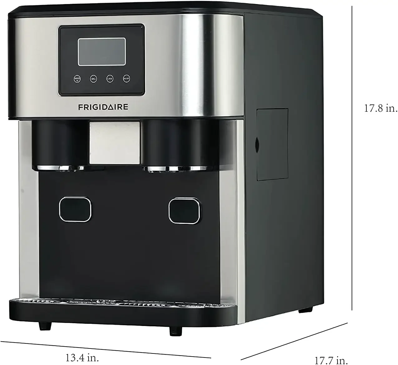 EFIC245-SS 3-in-1 Countertop Crushed Style Ice Crusher and Cube Maker, Makes 33 Pounds in 24 Hours, 2 Sizes, with Water Dispense 5