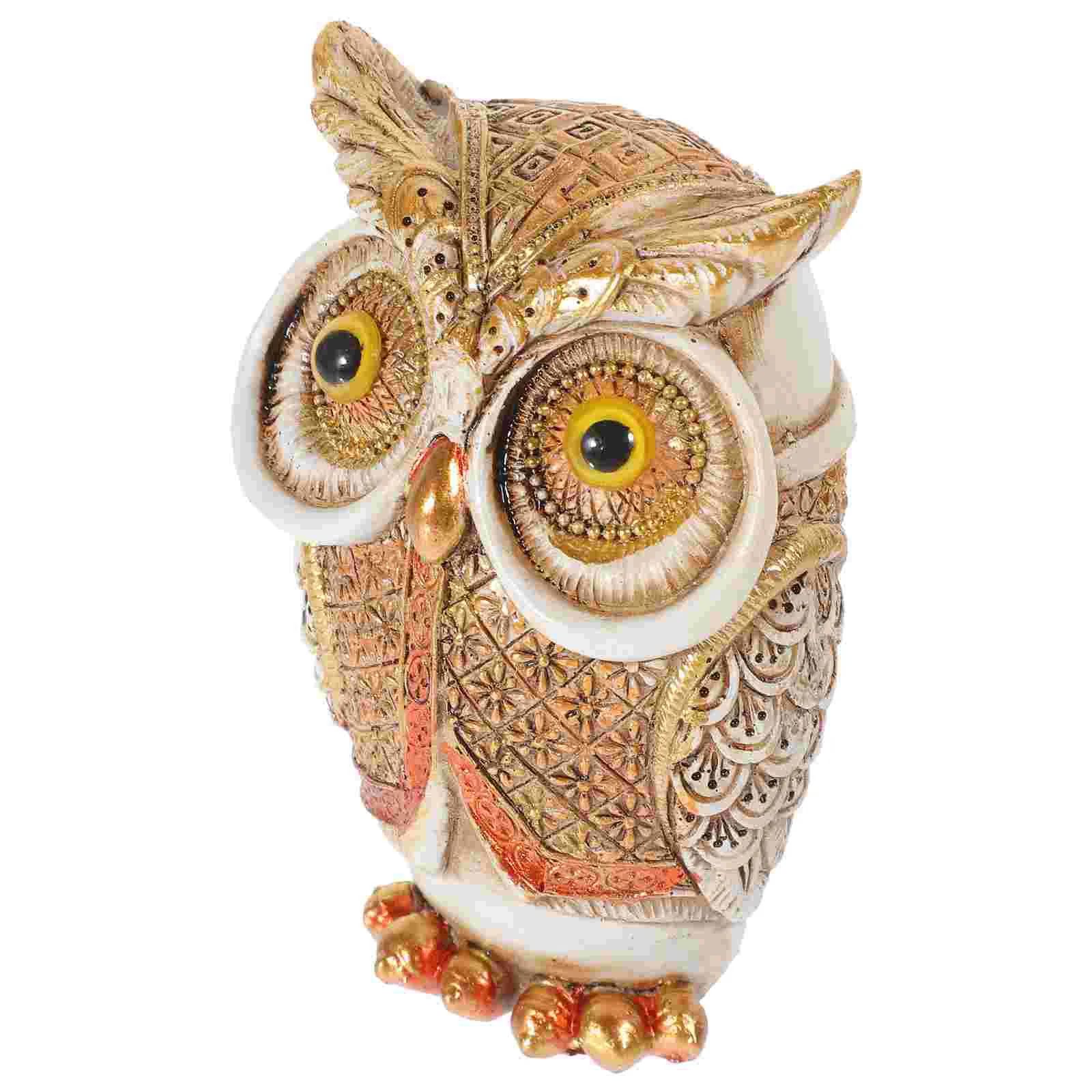 

Owl Statue Owl Garden Ornament Resin Owl Sculpture Lovely Owl Shaped Adornment