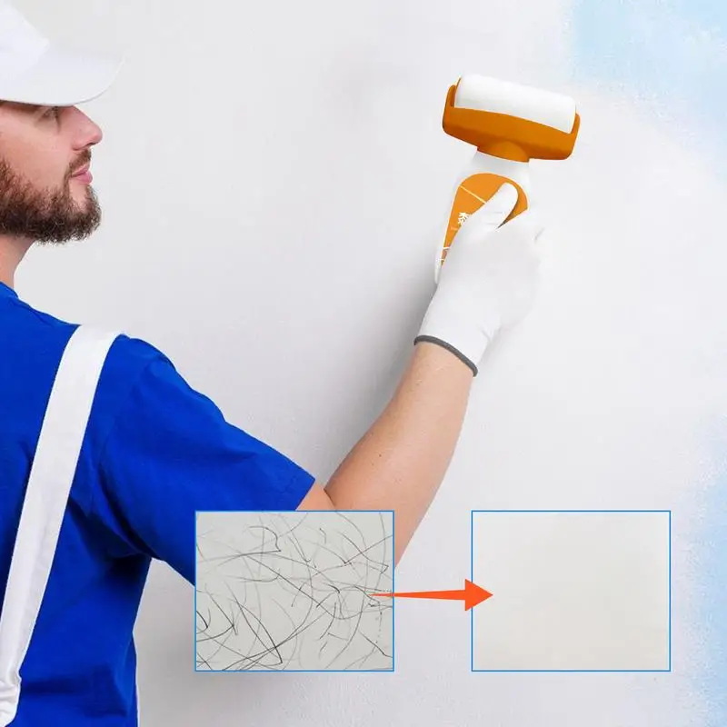 Roller Spackle Wall Repair 500g Water-Based Wall Paint With Roller Brush Portable Low Odor Brush Paint For Repairing