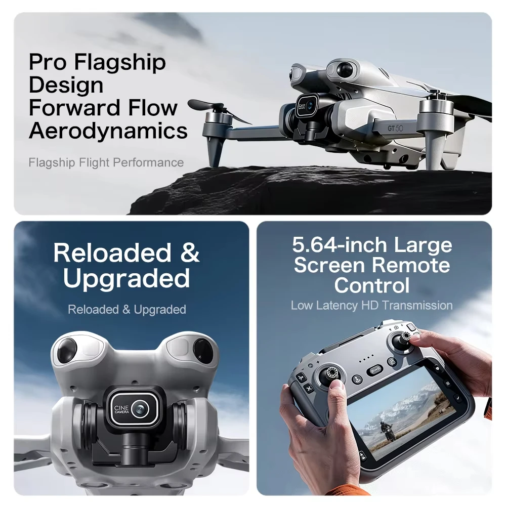 Vue de dessous du drone dévoilant les capteurs et la double caméra 8K - Acheter Drone Professionnel 8K Dual Caméra avec GPS - Livraison Rapide