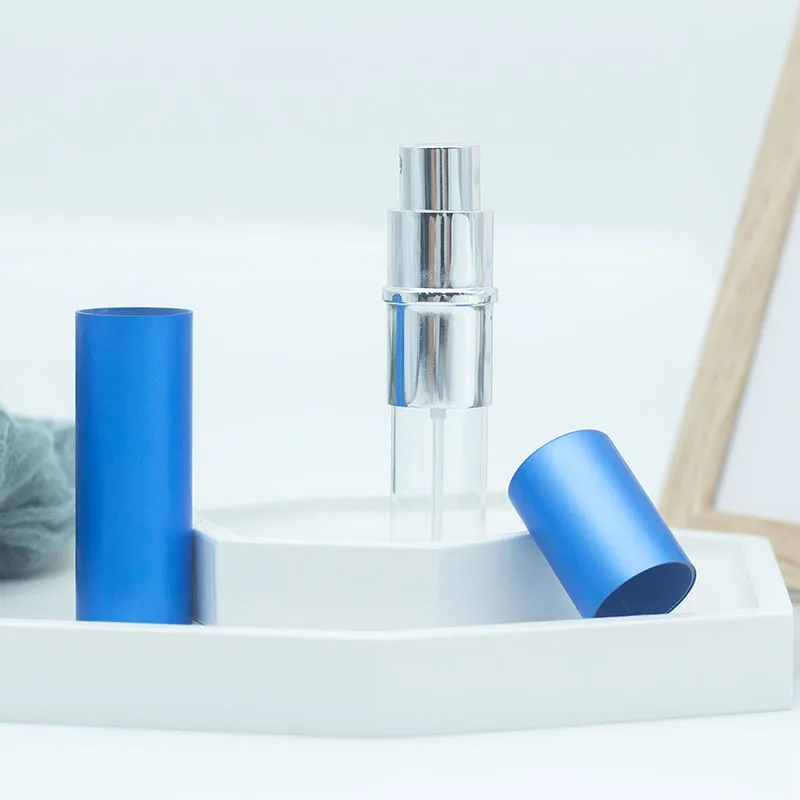 5/10ML Aluminum Perfume Bottle Refillable Travel Perfume Atomizer Mini Glass Spray Bottle Empty
