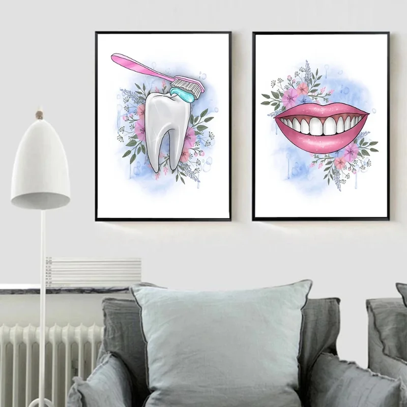 Tooth Implant Canvas Wall Painting Dental Art Poster Dentist Anatomy Prints Medical Wall Art Pictures Hospital Clinic Decoration view 5