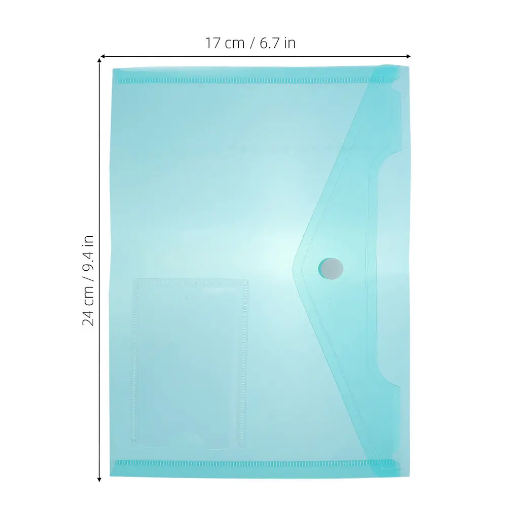 6Pcs 플라스틱 파일 폴더 A5 크기 사무실용 내마모성 문서 정리함 비즈니스 여행 파일 가방 문서용 폴더