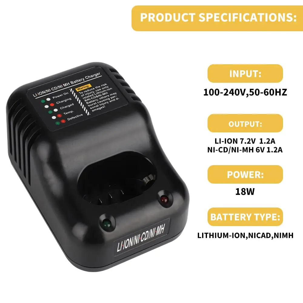 Battery Charger Replacement Battery Charger Dual Chemistry Tools Compatible with