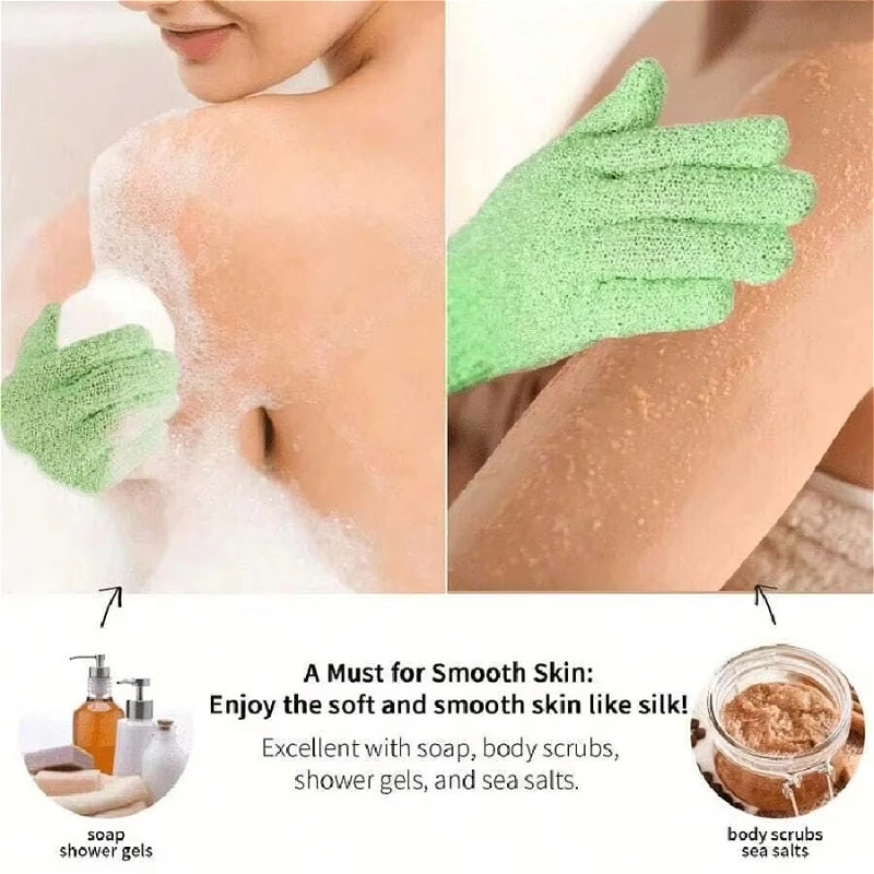 1/2pcs Bath Gloves Bath Rubbing Towel Double Sided Exfoliating Body Scrubs Bath Accessories Bathroom Shower Tools
