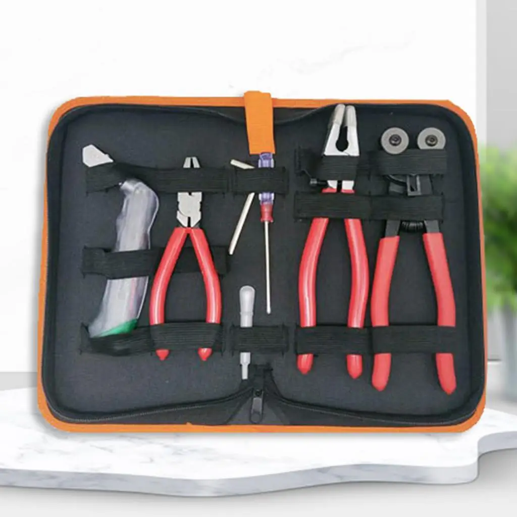 Glass Cutting Tool Set Glass Running Pliers Breaking Pliers Oil Dropper Storage Bag for Mosaic Tiles Mirrors Stained Glass 6