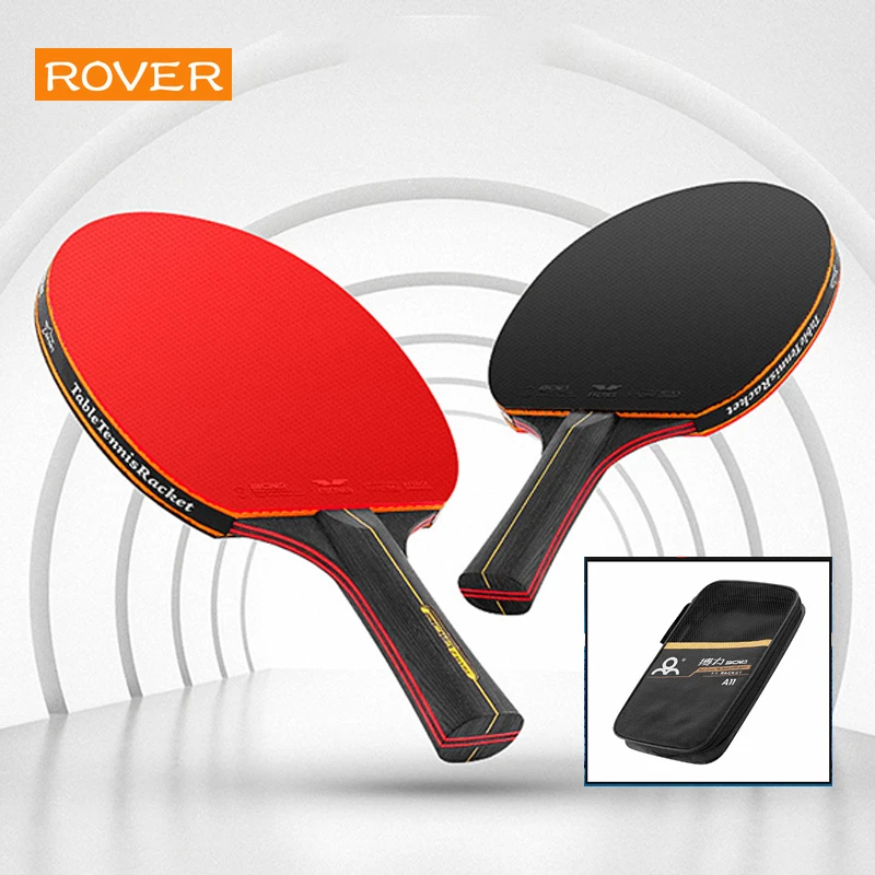 Table Tennis Racket 2PCS Professional Ping Pong Racket Set Pimples-in Rubber Hight Quality Blade Bat Paddle with Bag table tennis racket table tennis rubber table tennis blade