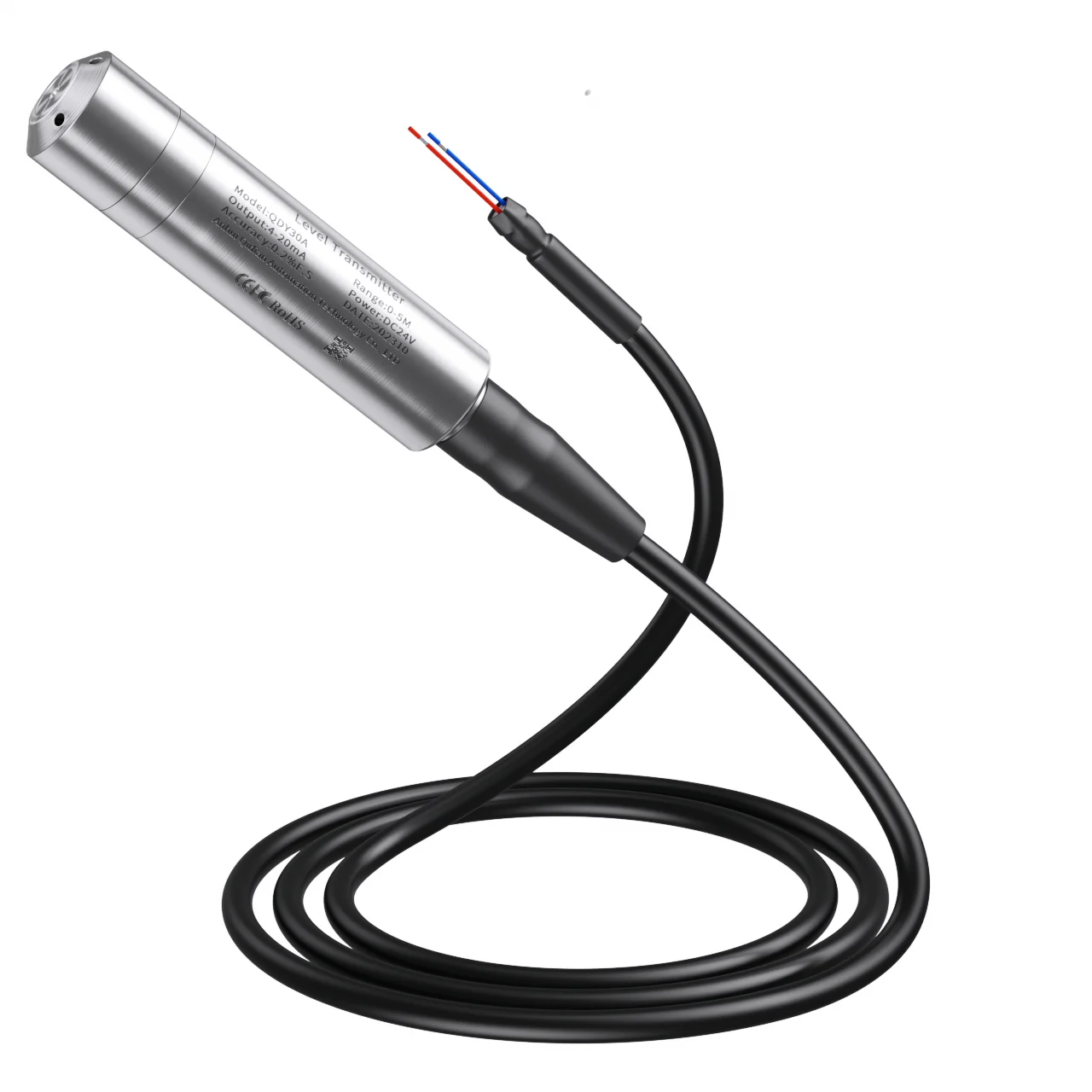 QDY30A Hydrostatic water Pressure Level Sensor probe 4-20ma 0-3.3v signal output liquid level transmitter