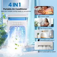 Ventilateur Climatiseur Portable 4-en-1 avec Humidificateur, Lumière LED Nocturne et Minuteur pour Maison et Bureau 2
