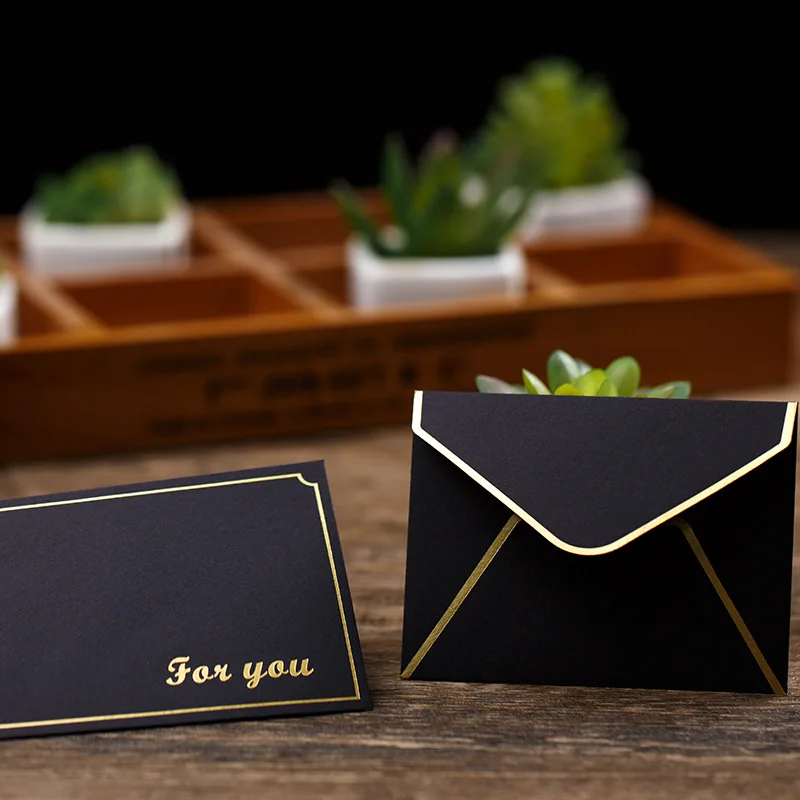 Mini Hot Stamping Envelopes 10Pcs for Gift Card Personalized Wedding VIP Holder greeting cards wedding envelopes
