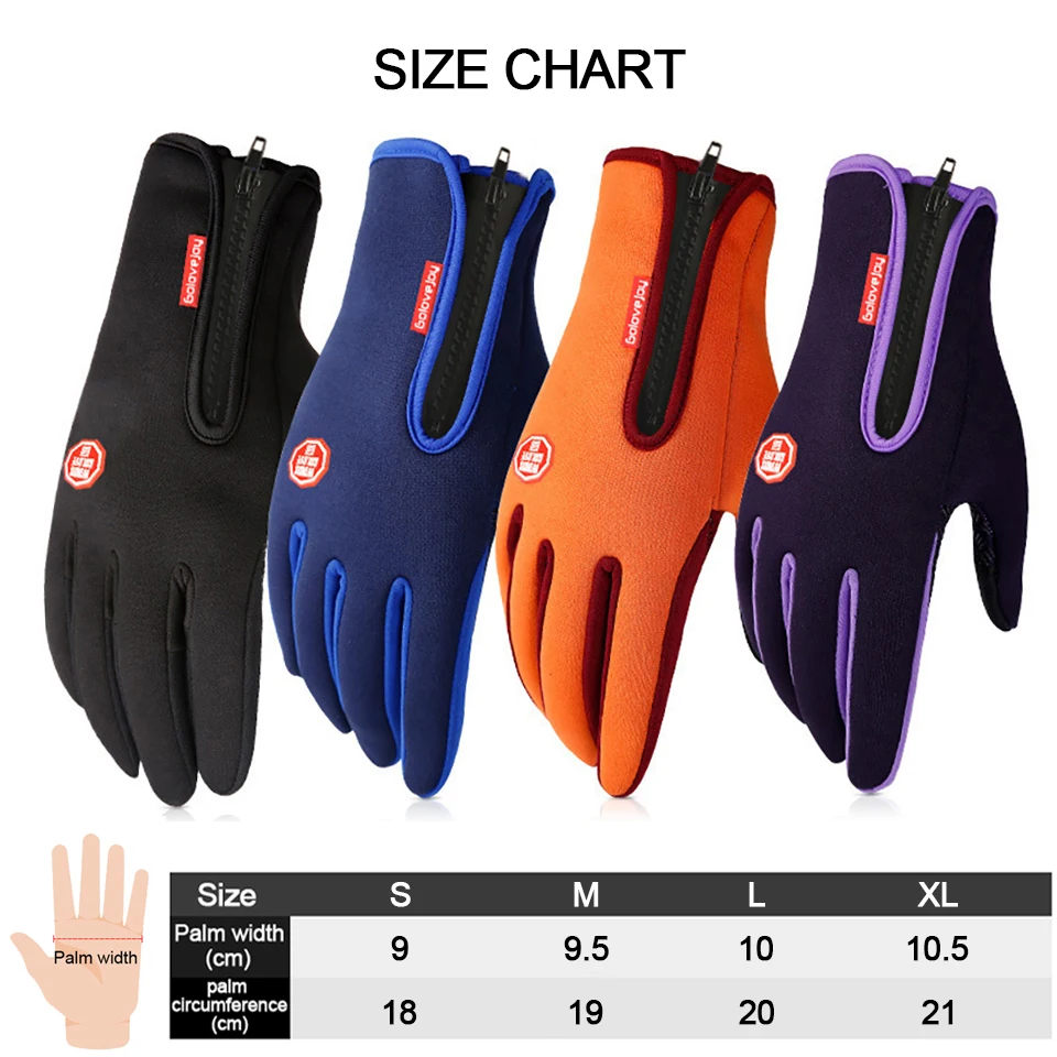 Thermal Insulated Touchscreen Gloves for Winter Sports & Outdoor Activities