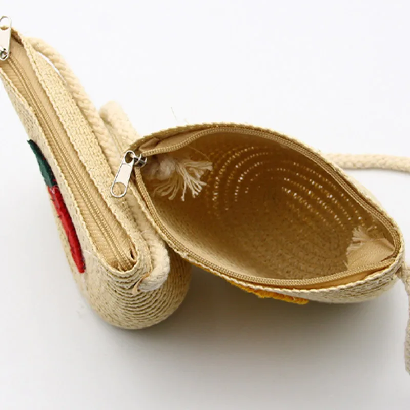 Children Straw Woven Messenger Bag Cute Girls Small Purse Handbags Baby Kids Mini Shoulder Bags 6