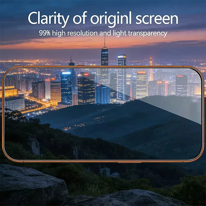 Easy Install Anti-Spy Privacy Screen Protector - Dust-Free Tempered Glass Film