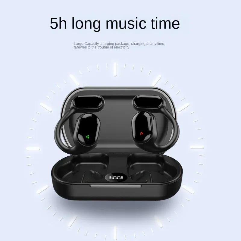 TWS Bluetooth 5.3 Earphones WIth Mic Wireless Headphones HiFi Stereo Ear Hook Earbuds Noise Reduction Sports Waterproof Headsets