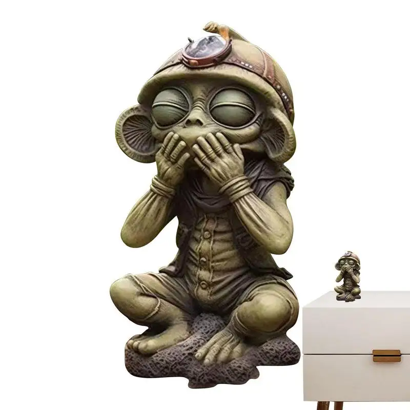

Alien Figurines For Garden Outdoor Sculpture With Whimsical Alien Creative Gifts Eye-Catching Decor For Living Room Bedroom
