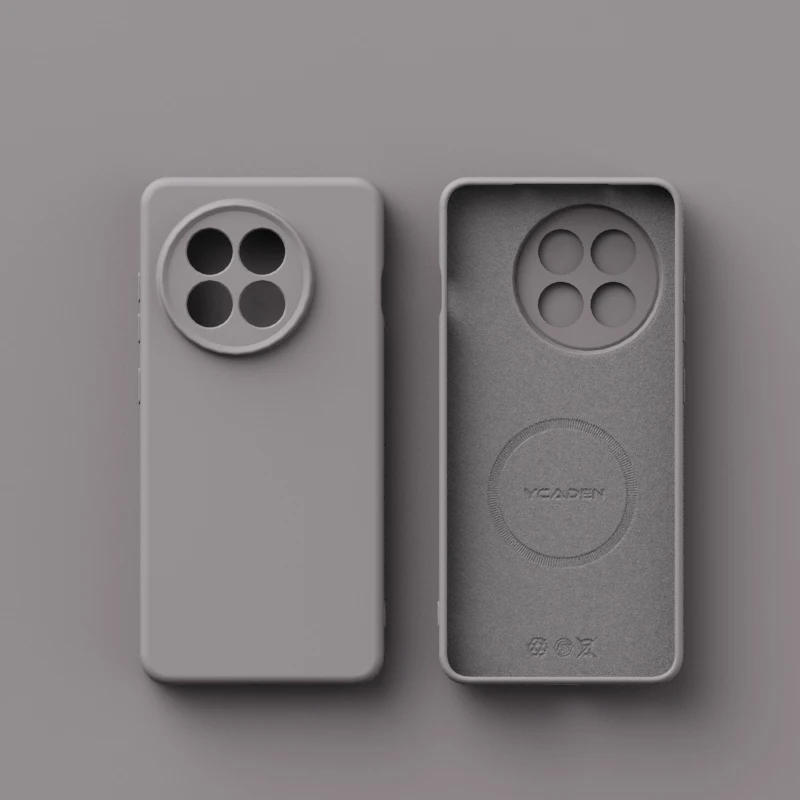 Magnetic Matte Soft Liquid Silicone Velvet Case with Mag-safe and Camera Protection