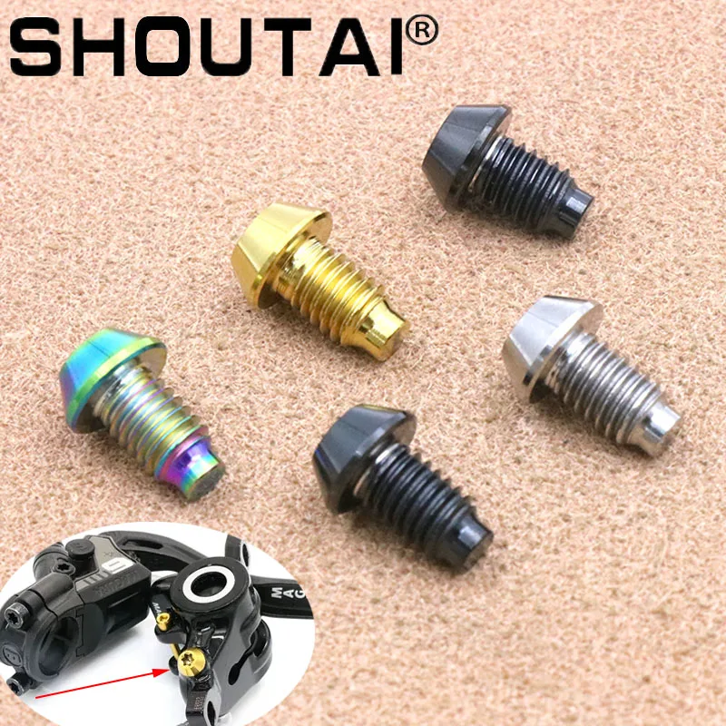 Lot de 2 vis de purge pour levier de frein de vélo en alliage de titane avec joint torique pour système de frein à disque hydraulique Magura MT2 MT4 Lot de 2 vis de purge pour levier de frein de vélo en alliage de titane avec joint torique pour système de frein à disque hydraulique Magura MT2 MT4