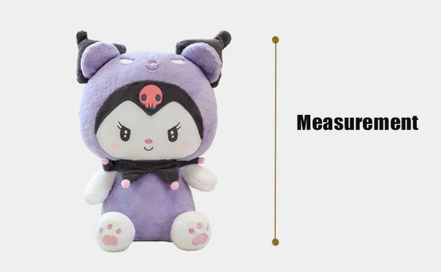 2023 New Kuromi Plush Giant SANRIO Room Decor Kawaii Accessories Big Size  Anime Peluche Cute Cartoon Doll Plushie Toys for Girls