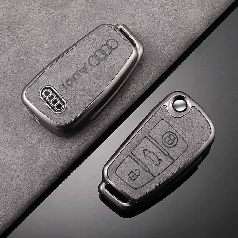 TPU Car Smart Remote Flip Key Case Cover Protection Shell For Audi A1 A3 A6 A6L Q2 Q3 Q7 TTS R8 S6 RS3 Auto Keychain Accessories key case cover,key case,flip key fob shell,car key shell