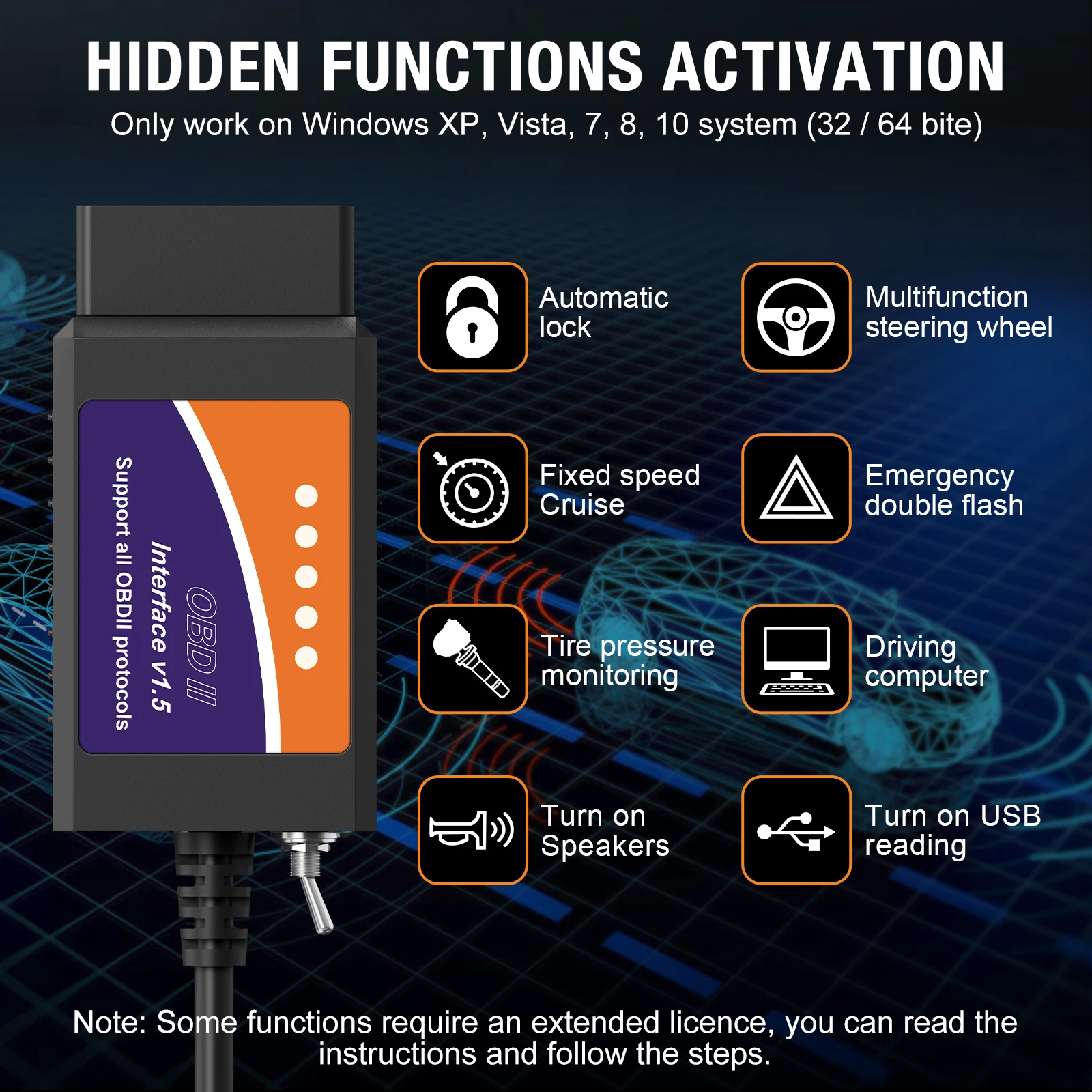 FORscan ELM 327 OBD2 Diagnostic Scanner USB V1.5 HS/MS CAN Switch For Ford Vehicles Coding Code Reader Free Shipping 4