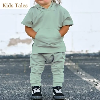 Hooded Pocket Shorts Set 1