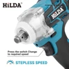 HILDA 18V Rechargeable Electric Impact Wrench 1/2 Socket Wrench for Car Maintenance Impact Cordless High Power without Battery 4