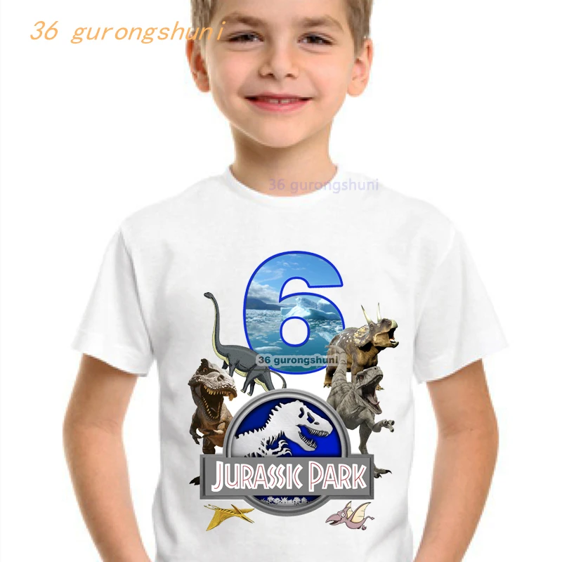 Kid t shirt for girls clothes children’s birthday tshirt girl Jurassic park game graphic t shirts kids clothes boys clothing kid t shirt designs