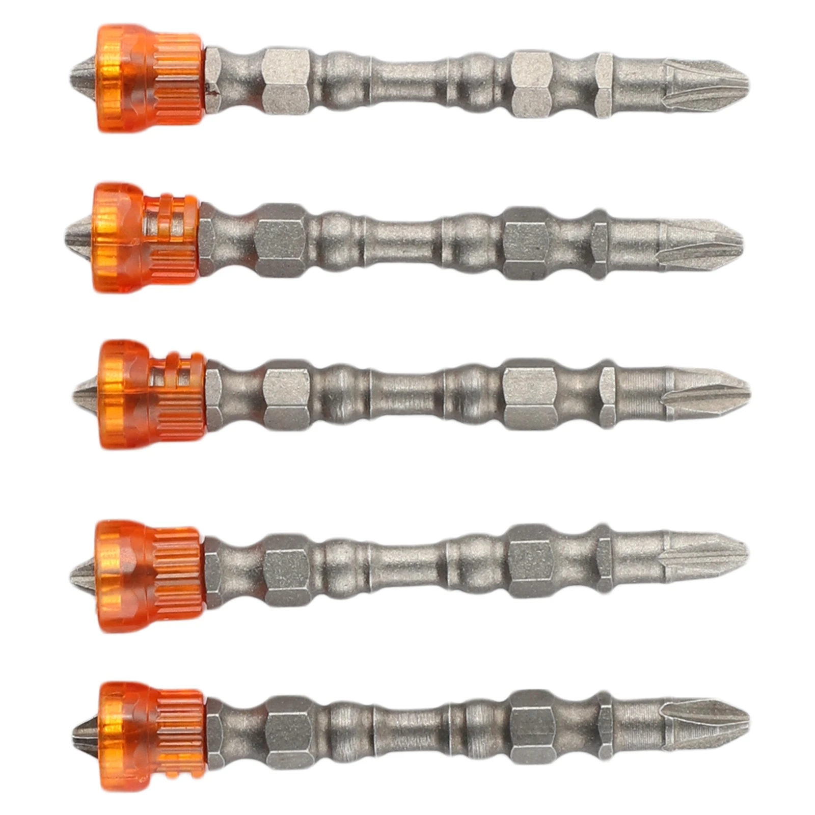 

5pcs PH2 Cross High-strength Screwdriver Bits 65mm Double-Head Magnetic Ring Cross Screwdriver Bits Electric Tool Parts