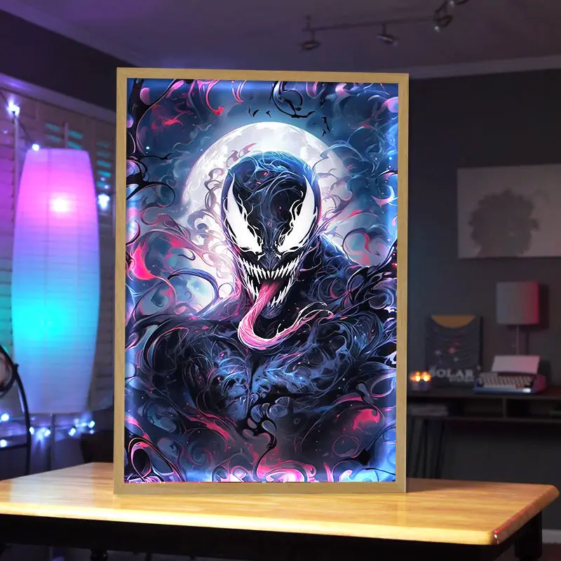 VENOM インテリア用 Marvel Venom LED Night Light Wall Decoration Painting Cartoon