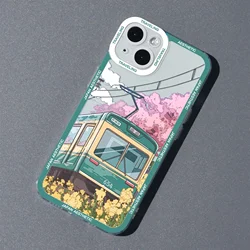 Japan Anime Scenery Aesthetic Landscape Clear Phone Case - iPhone 12 Mini (Style 1)