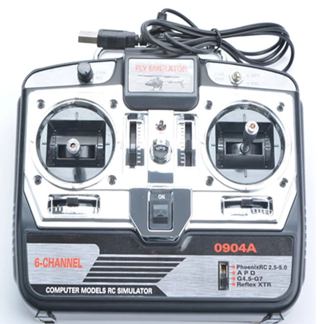 Real Simulator 0904A Aircraft Controller to PC Simulation Flight Traning Quipmentment G2-G4 Reflex XTR FMS RACING RC Airplane 1