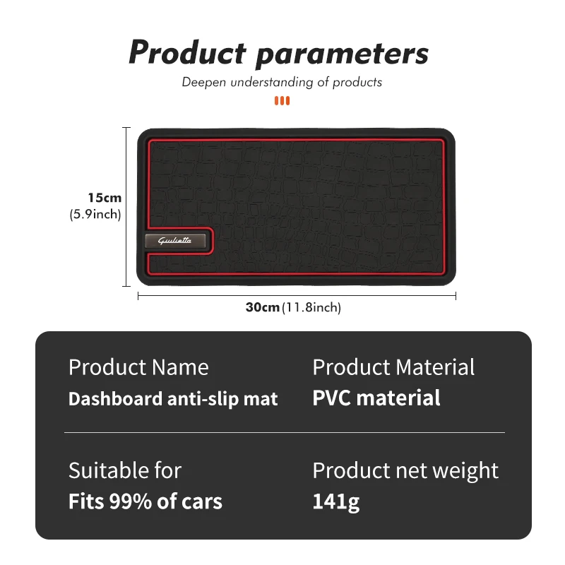 PVC Car Dashboard Mat car non slip mat car dashboard mat non slip dash mat for Alfa Romeo Giulietta 940 2010-2014 2015 -
