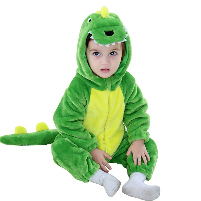 Pelele con capucha de dinosaurio para bebé recién nacido, mono, pijama,  ropa de dormir