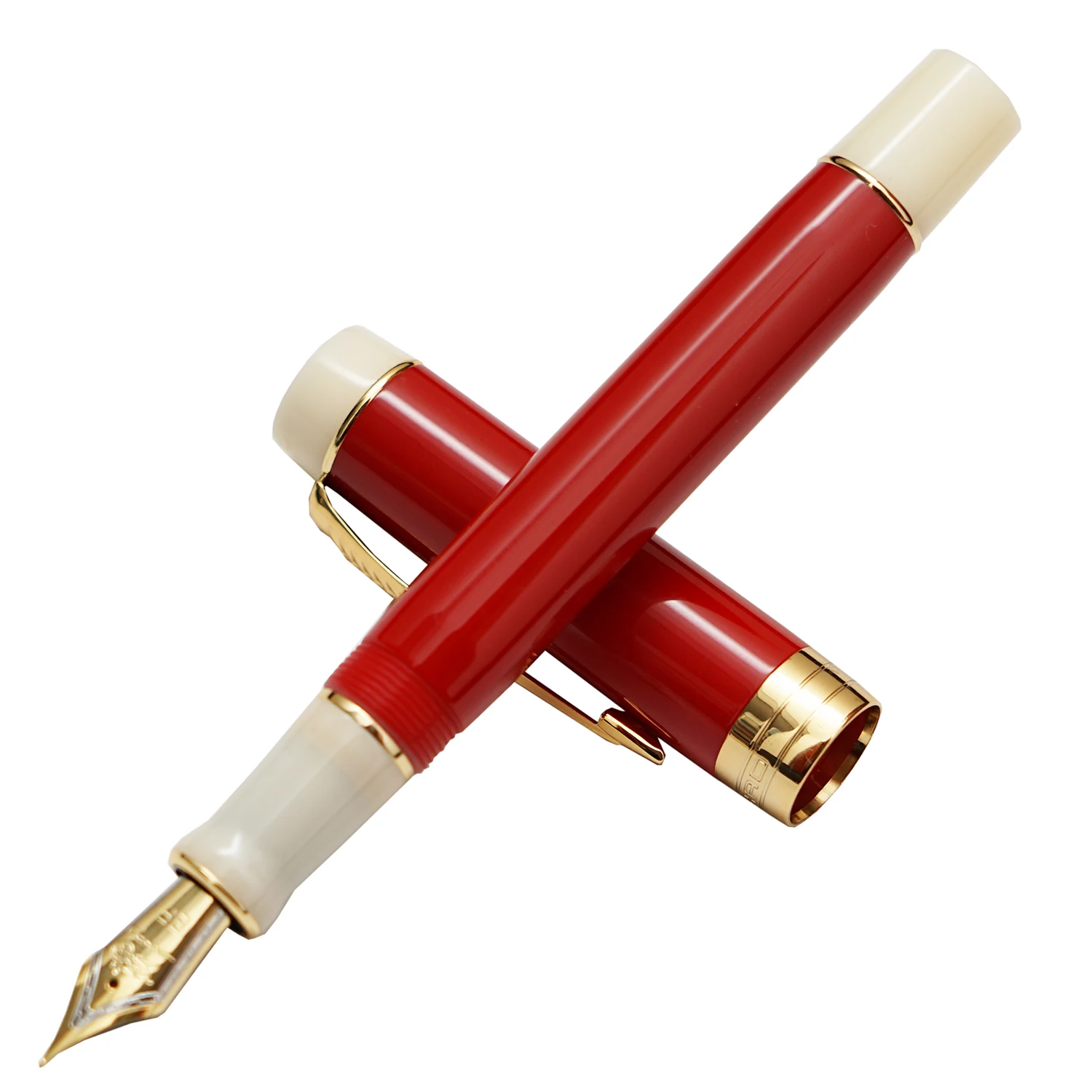 

Red White Jinhao 100 Centennial Resin Fountain Pen Arrow Clip EF/F/M/Bent Nib Converter Writing Business Office Gift Ink Pen