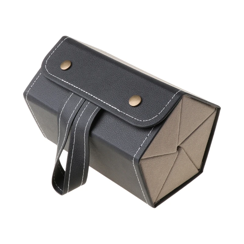 5-Slot Travel Multiple Leather Sunglasses for Case Foldable Eyeglasses Storage