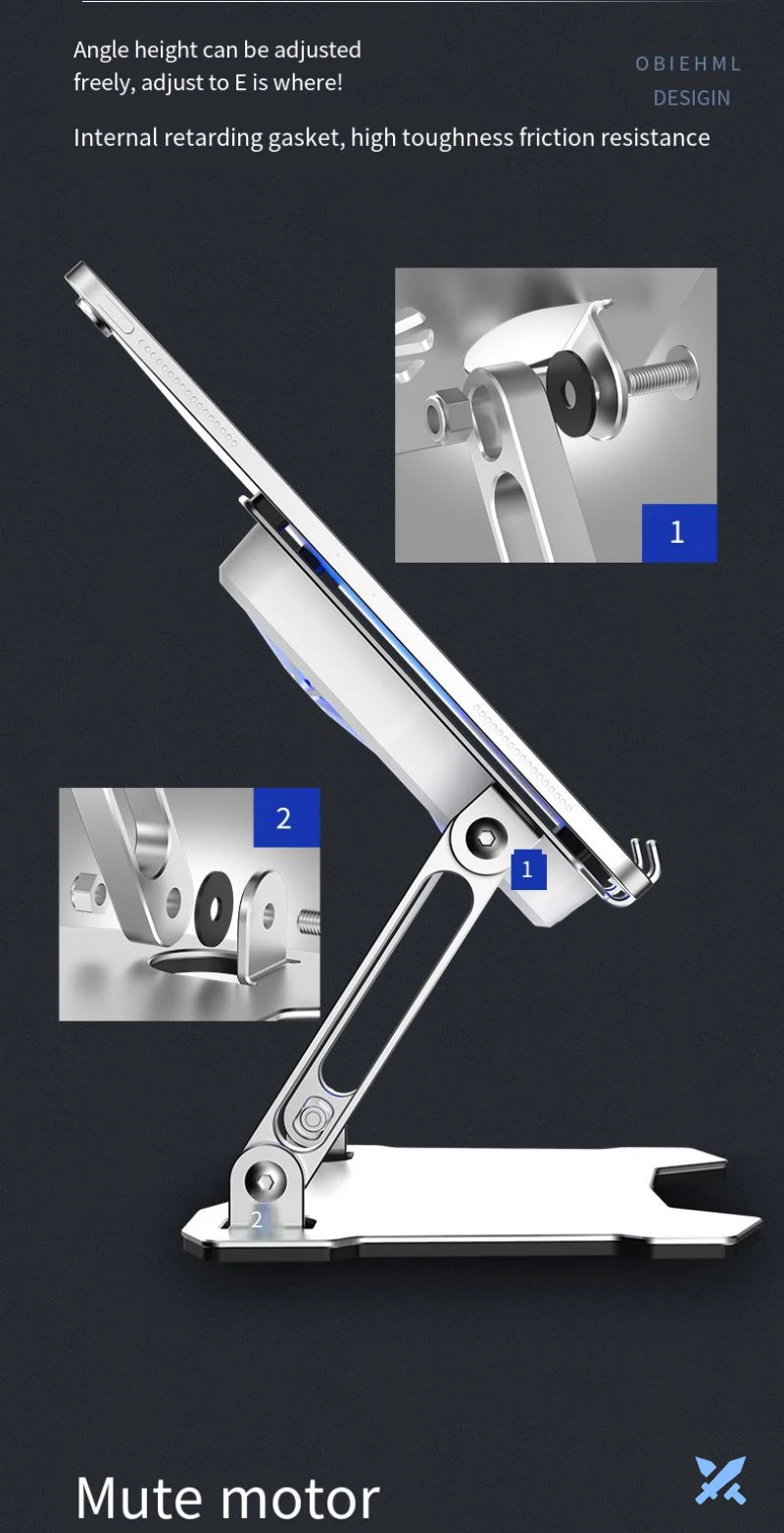 support de refroidissement universel pour réglable en ventilateurs de support portable pour ordinateur portable ipad pro