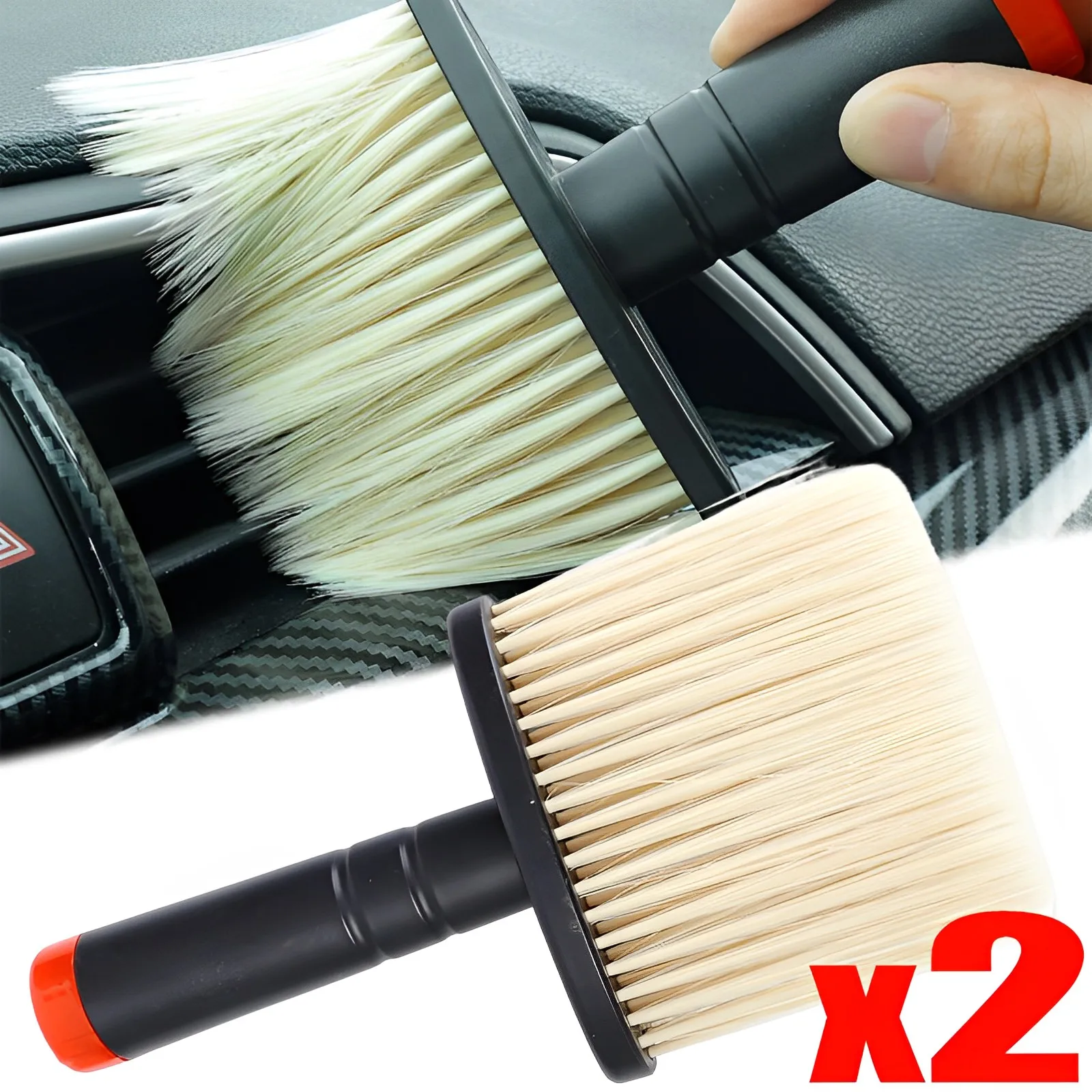 

Car Detailing Brush Soft Bristle Car Interior Center Console Dashboard Air Outlet Dust Removal Brush Clean Brushes Tools