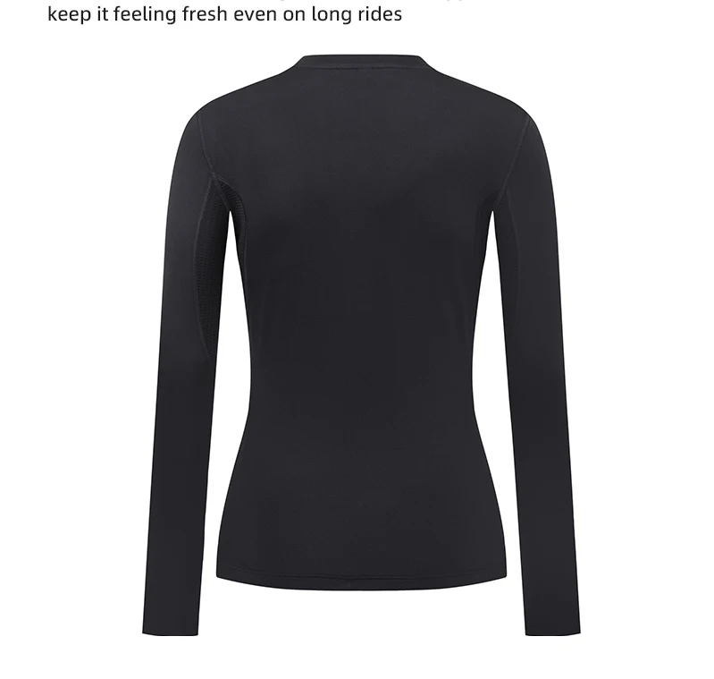 YKYWBIKE Damen Radsport-Basisschicht Winter & Herbst Fahrrad-Unterhemd Langarm Thermo-Fleece Rennrad Radfahren Basisschicht – Detail 7