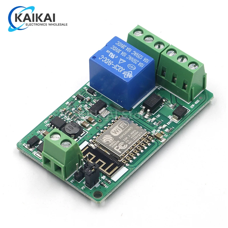 Modulo Relè Esp8266 10A 220V Relè Di Rete Modulo Wifi Ingresso Dc 7V ~ 30V Scheda A 4 Strati Ingresso Tvs Protezione Automatica