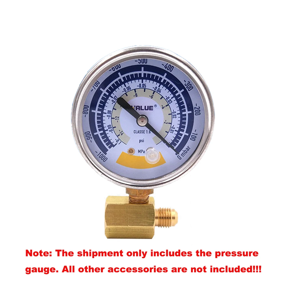 63mm 진공 게이지 압력 게이지 진공 펌프 용 정확한 공기 게이지 장비 0-14psi 다이얼 디스플레이 G1/8in 커넥터