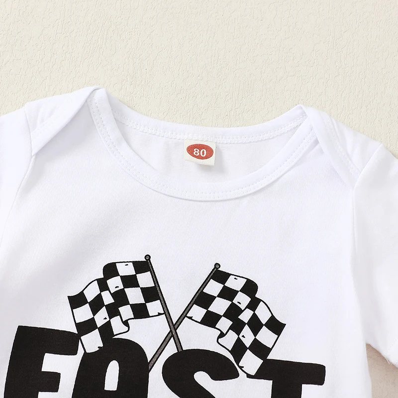 Baby Boy First Birthday Outfit Fast One Birthday Outfit Race Car 1st Birthday Outfit Plaid T Shirt Top Shorts Set 3