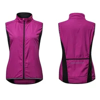 Women Purple Cycling Vest Windproof Sleeveless Jersey Breathable MTB Bike Jersey Bicycle Gielt Windbreaker Reflective Vest 1