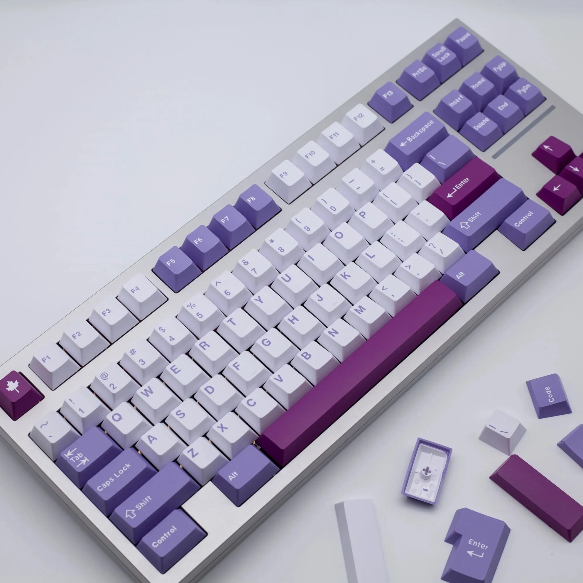 Gmk Tuzi Double Shot Keycaps Clone Cherry Layout Iso Teclado Mecânico para Jogos Abs 172 Teclas Espanhol Francês - Imagem 3