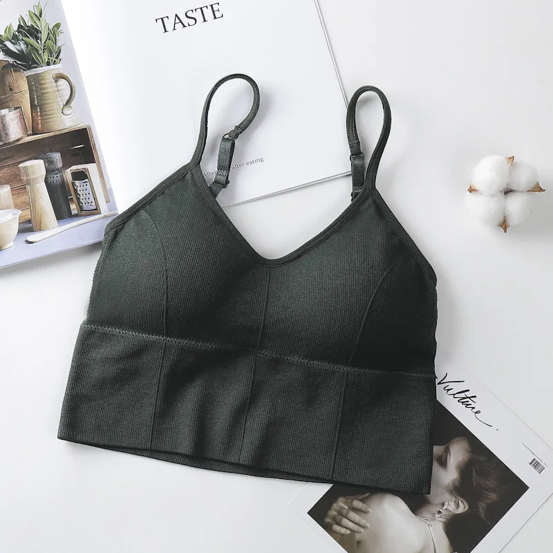 Fashion Tank Top for Women Underwear Female Bralette Sexy Crop tops Femme Camisole Push Up Tank Tops Girls Backless Body Slim cheap bras Tanks & Camis