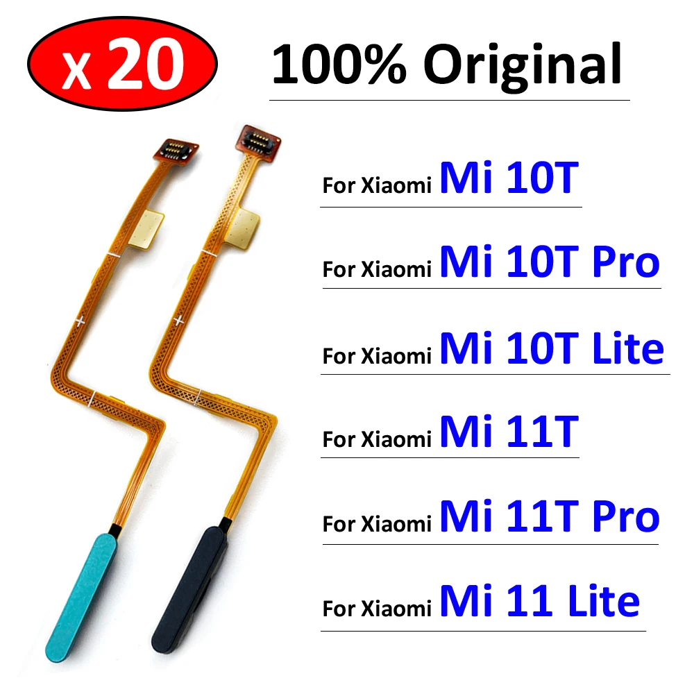 

20Pcs/Lot, Original Fingerprint Sensor Home Return Key Menu Button Flex Ribbon Cable For Xiaomi Mi 11T 10T Pro / Mi 11 10T Lite